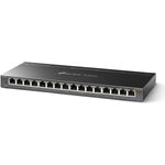 TP-Link TL-SG116E 16-Ports Gigabit Easy Smart Managed Netzwerk Switch(Gigabit-RJ45-Ports, Metallgehäuse, optimiert Datenverkehr, IGMP-Snooping, zentrales Management, energieeffizient)schwarz metallic