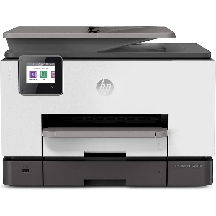 HP OfficeJet Pro 9020 (4-in-1) Multifunktionsdrucker - (Thermal Inkjet) Farbe, Druckgeschwindigkeit: 22 s/w, 18 Farbe, Auflösung: 1200 x 1200, USB, LAN, RJ-11, WLAN, AirPrint, NFC, WiFi-Direct, Instant Ink (1MR78B) – Bild 1
