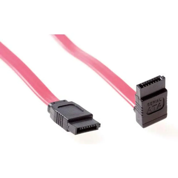 ACT SATA connection cable with hooked connector 0.75m SATA female angled SATA female straight Rot Serien-Kabel (AK3395)