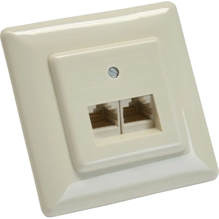 InLine 69989 C Steckdose  Registrierkasse beige