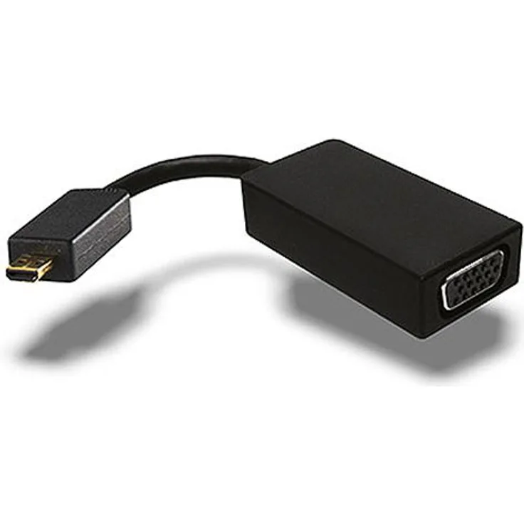 ICY BOX IB-AC503 HDMI (Micro D-Typ) zu VGA Adapter, Full HD 1080p Unterstützung, Plug & Play, EMI Abschirmung