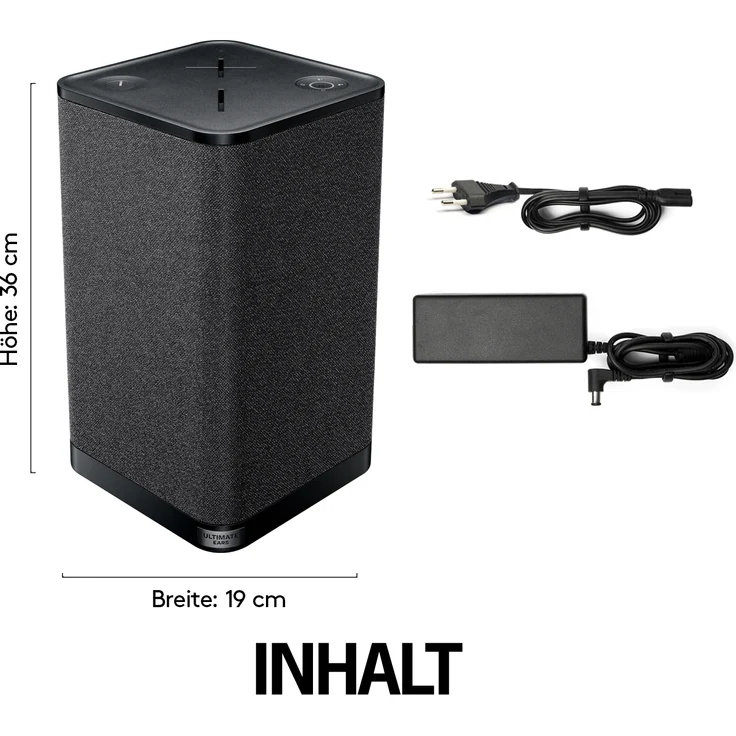 Ultimate Ears Hyperboom Bluetooth-Lautsprecher mit 24 Stunden Akkulaufzeit, Freisprechfunktion, AUX-Anschluss schwarz – Bild 9