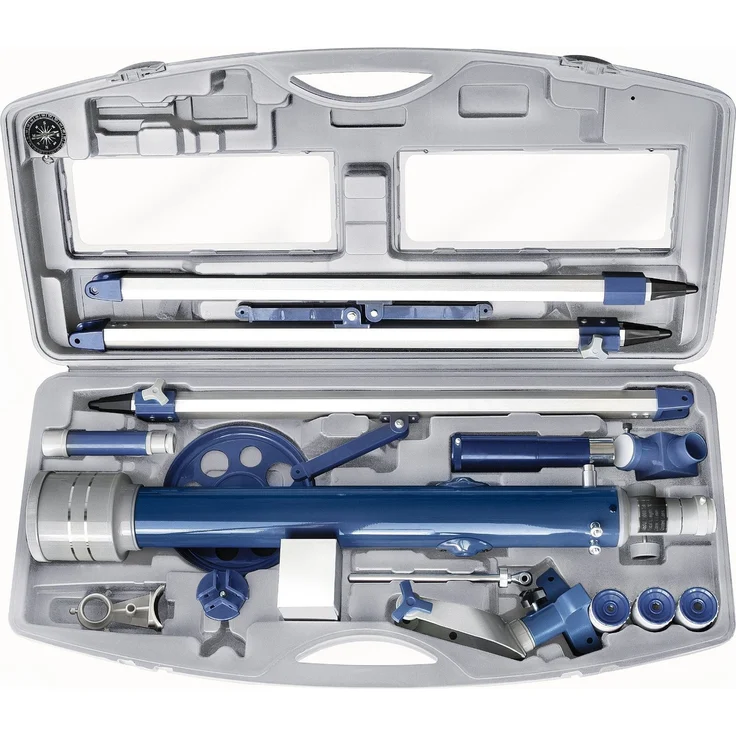 Bresser junior Linsenteleskop 60-700 AZ mit azimutalem Stativ, LED Sucher, Transportkoffer und weiterem Zubehör – Bild 2