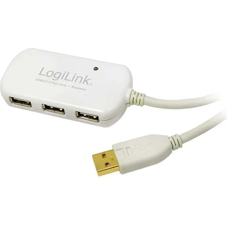 Logilink UA0108 USB-Hub mit Verlängerungskabel (4-Port, 12m)