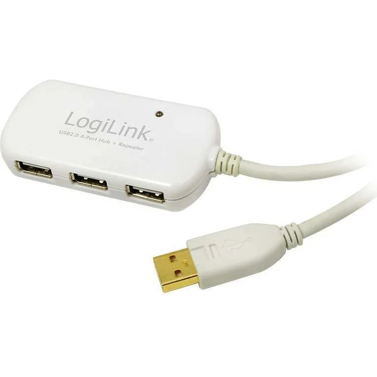 Logilink UA0108 USB-Hub mit Verlängerungskabel (4-Port, 12m)