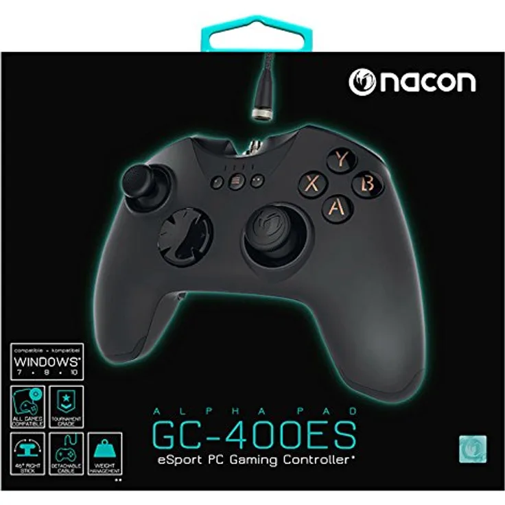 Nacon Alpha Pad GC-400ES eSport PC Gaming Controller Schwarz (NA348859) (PC)