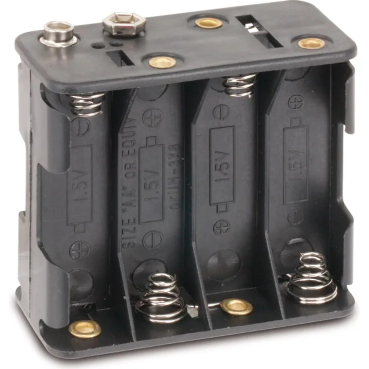 Pollin-Choice Batteriehalter, 8x Mignon, Clipanschluss