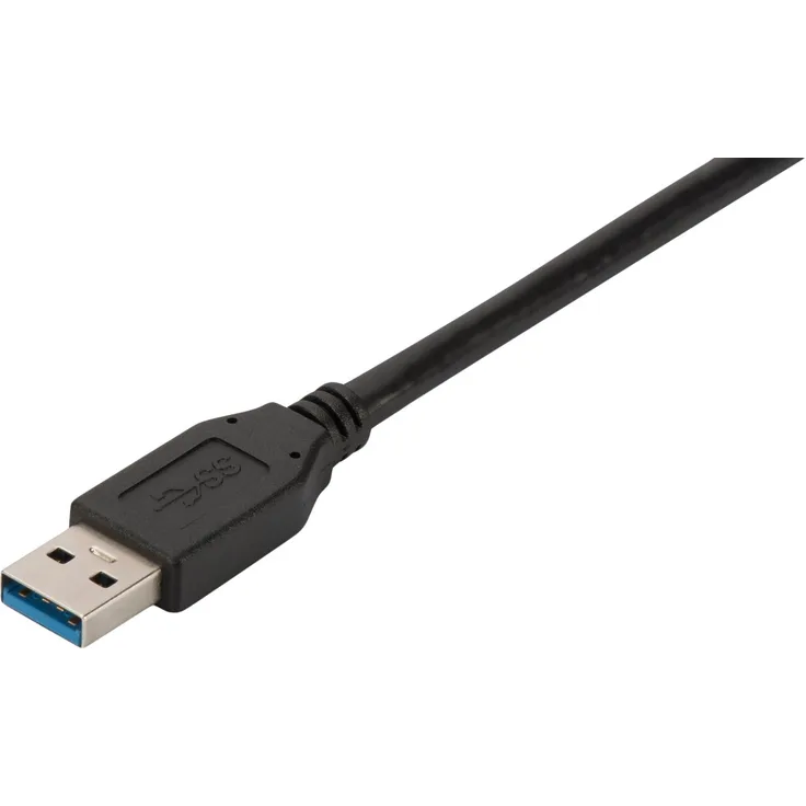 Ewent EW-100112-020-N-P - USB Kabel (1,8 m, USB A, USB A, 3.0 (3.1 Gen 1), Schwarz)