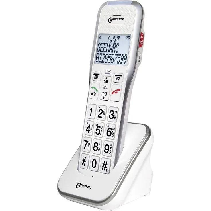 Geemarc Zusatz Telefon AmpliDECT 595 Foto und ULE - schnurloses verstärktes 50 dB Schwerhörigentelefon - Deutsche Version