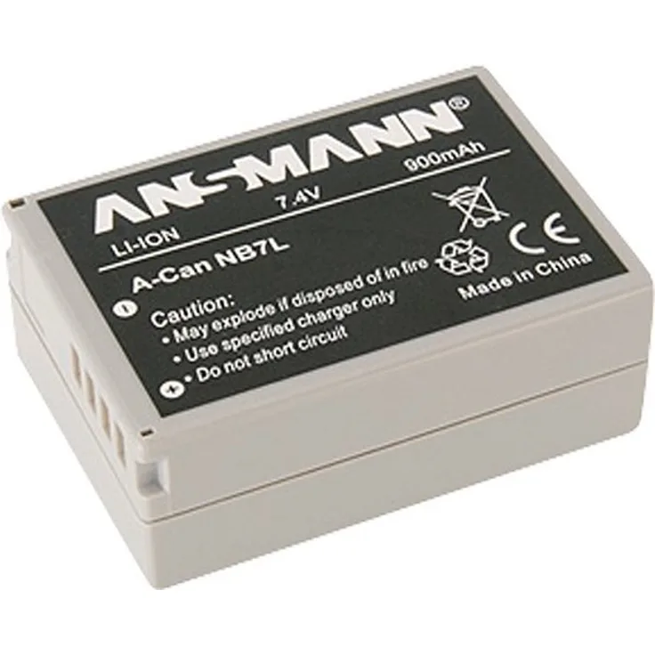 ANSMANN 5044523 A-Can NB7L Li-Ion Digicam Akku 7,4V-900mAh für Canon Foto Digitalkamera