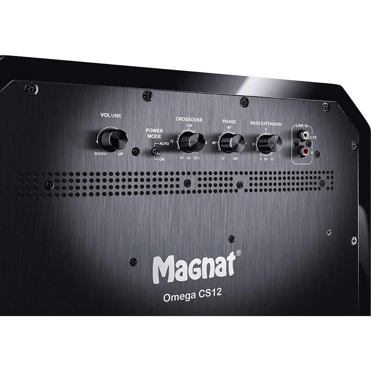 Magnat Omega CS 12, schwarz - leistungsstarker Aktiv-Subwoofer für tiefe und präzise Bässe für Heimkino und Musik schwarz  – Bild 4