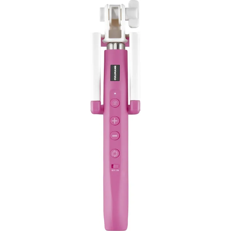 Cullmann 50133 SMARTselfie Free wertiger Bluetooth Selfistick mit Zoom-Funktion 76 cm Rosa