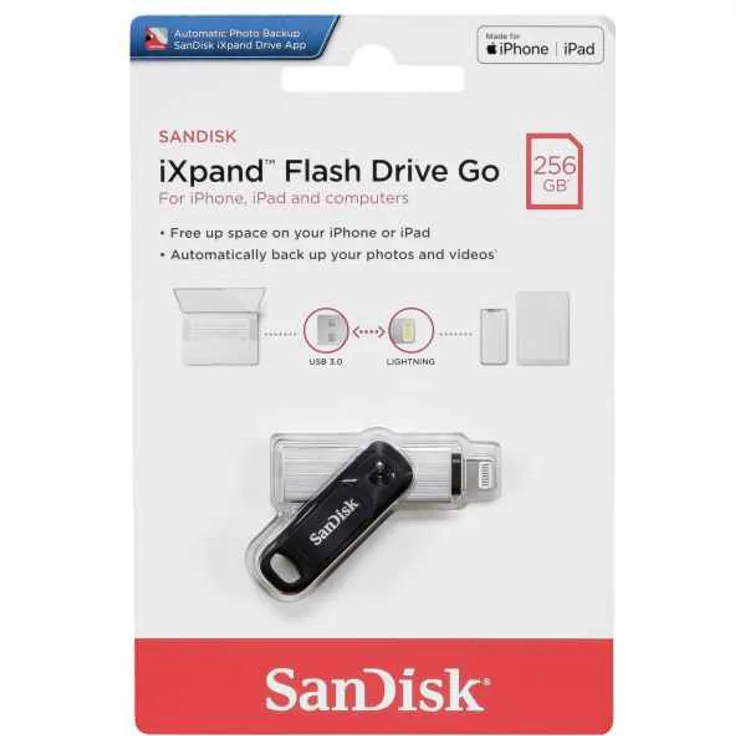 SanDisk 256GB iXpand Go Flash-Laufwerk für Ihr iPhone und iPad