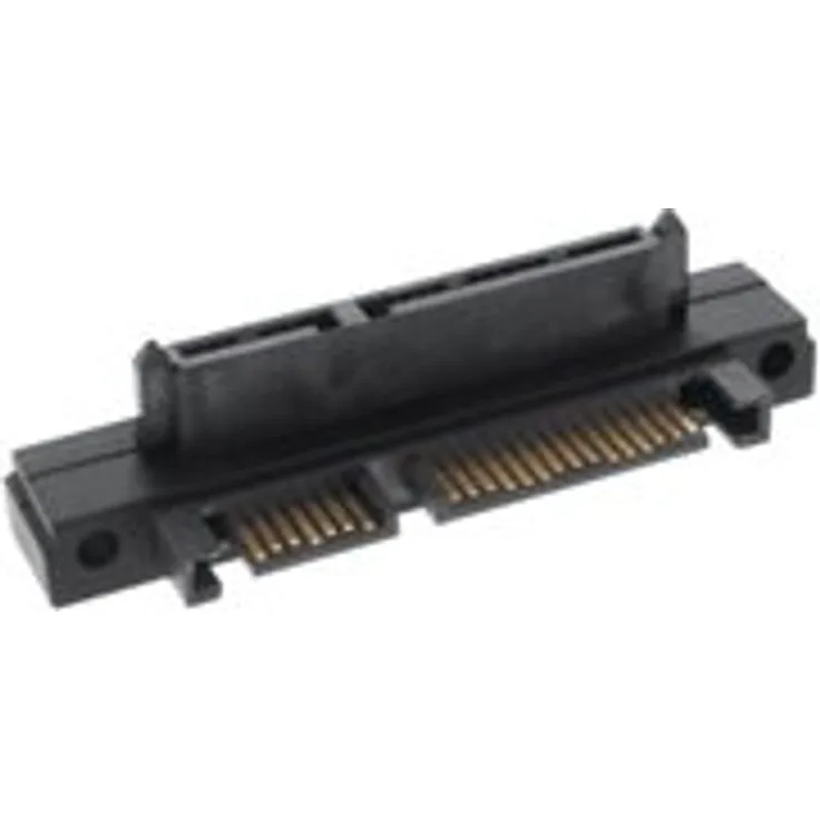 InLine, SATA-Adapter, drehbar, SATA Combo (M) bis SATA Combo (W), 90° Stecker, Schwarz (27700G)
