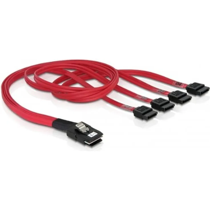 DeLOCK - Internes SAS-Kabel (Serial Attached SCSI) - 4-Lane - 36 pin 4i Mini MultiLane - Serial ATA, 7-polig - 50 cm (83057)