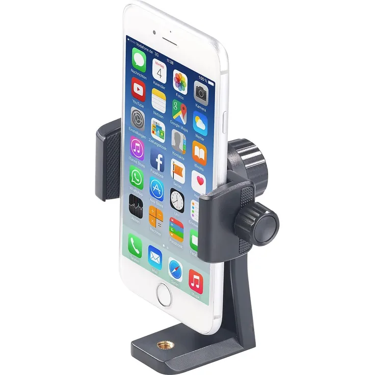 Pearl universelle Smartphone-Stativ-Halterung & flexibles Universal-Stativ, geeignet für Smartphones bis 17,3 cm (6,8 Zoll) Bildschirm-Diagonale, Ständer, schwarz