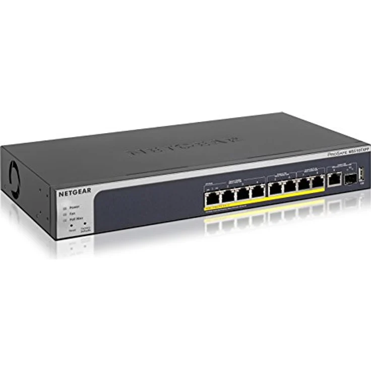 NETGEAR MS510TXPP 10-Port Multi-Gigabit-10G LAN PoE Switch Smart Managed Pro (mit 8x PoE+ 180W, 1x 10G-SFP+, Desktop- oder Rack-Montage) – Bild 1