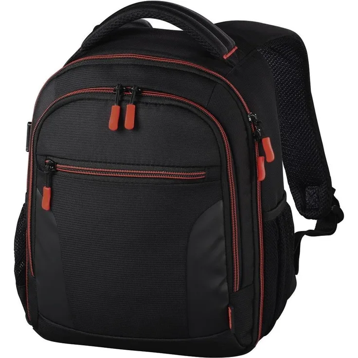 'Hama Miami Rucksack schwarz, rot ? Bezug (Rucksack, Universal, schwarz, rot, Polyester, staubgeschützt, spritzwassergeschützte, 25,6 cm (10.1))