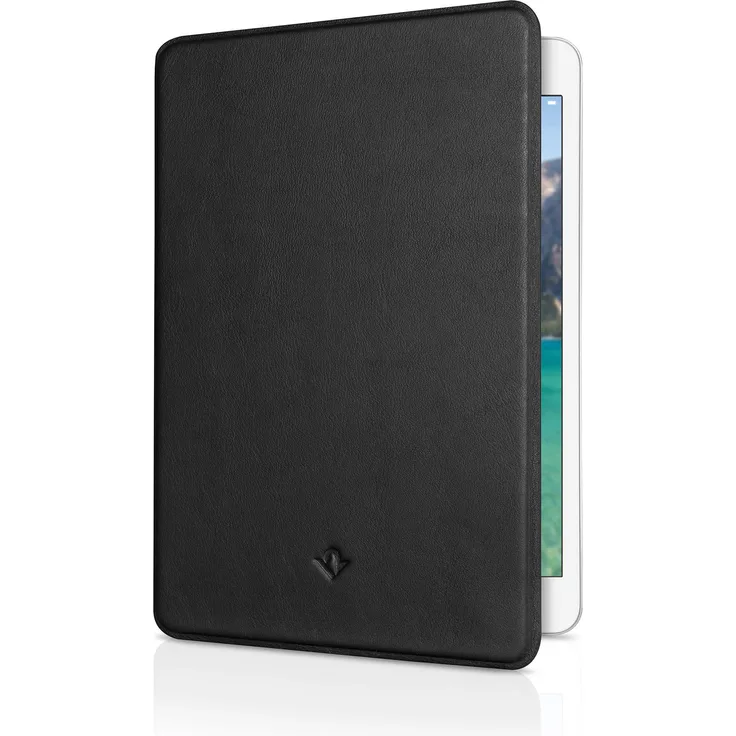 Twelve South SurfacePad for iPad Mini 5'' | Ultra-Slim Luxury Napa Leather Cover + Display Stand with Sleep-Wake (Black)