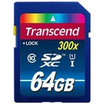 Transcend 64GB SDXC Class10 UHS I, 300X (TS64GSDU1)