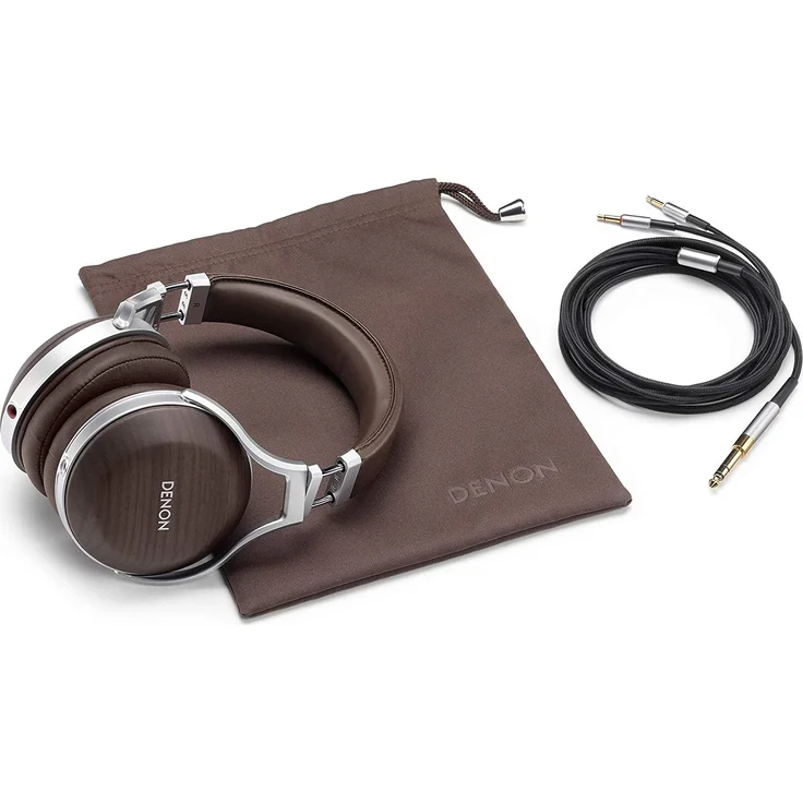 Denon AHD5200EM Premium Over-Ear-Kopfhörer, braun – Bild 2