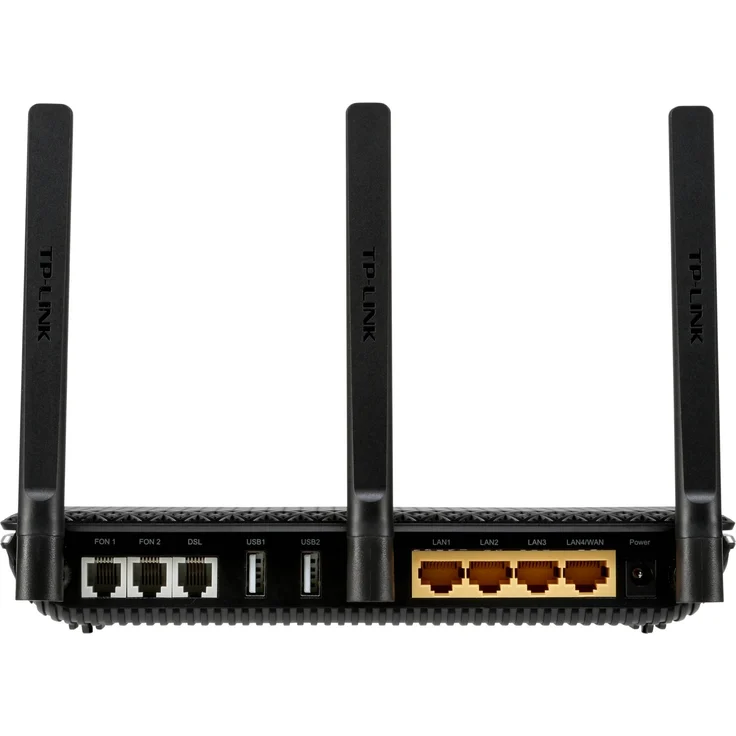 TP-Link Archer VR600v AC1600 WLAN Telefonie VDSL DSL Modem Router (1300 Mbit-s 5GHz, 300 Mbit-s 2,4GHz, komp. mit Telekom-1&1-Vodafone-O2, DECT Basis und Mediaserver, nur für Deutschland)schwarz - Preisvergleich – Bild 4