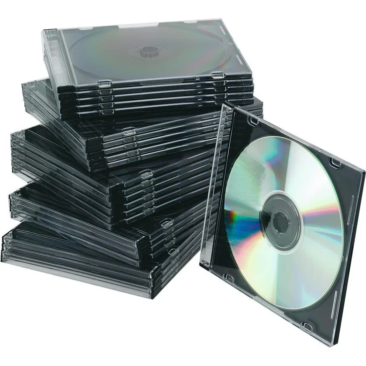 Q-Connect KF02210 Edv-Zubehöre CD Hülle SlimCase 25 stück schwarz-transparent
