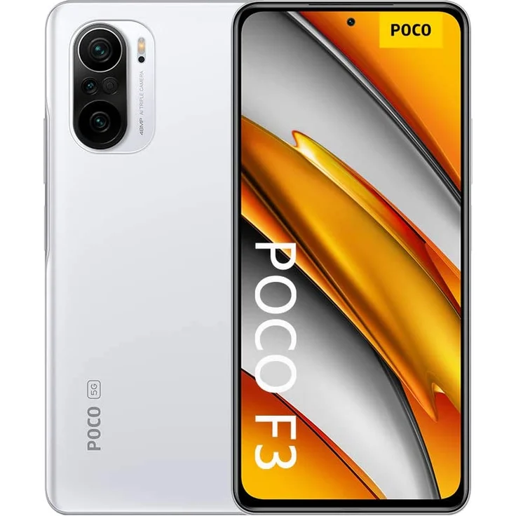 Xiaomi Poco F3 5G Smartphone 16,94cm (6,67 Zoll) AMOLED-Display, 128GB interner Speicher, 6GB RAM, Dual-SIM, Android, White – Bild 1