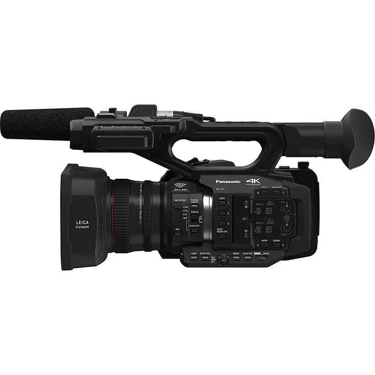 Panasonic HC-X1E Profi-Camcorder (4K 24p, UHD 60p-50p, FHD 60p-50p, 24mm Leica Dicomar Objektiv, OLED Sucher, 8,9 cm Wide LCD, integrierte ND Filter, 2 XLR Eingänge, 2 SD Slots) schwarz – Bild 3