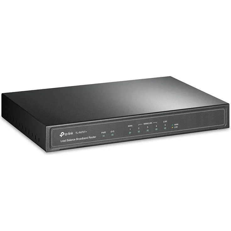 TP-Link TL-R470T+ v6.0 Load Balance Broadband Router (WAN-LAN-Port, 64MB DRAM, 4MB Flash Speicher) – Bild 1