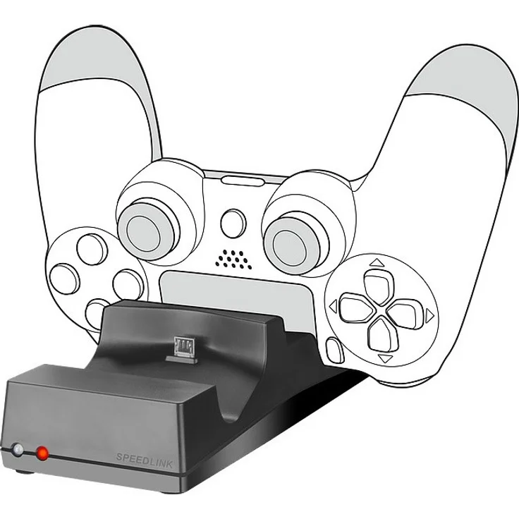 Speedlink JAZZ USB Charger - Ladestation für den Original Dualshock Controller der Playstation 4, schwarz