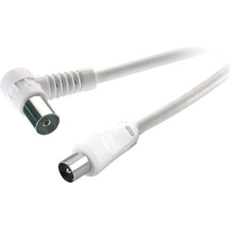 SpeaKa Professional Antennen Anschlusskabel [1x Antennenstecker 75 ? - 1x Antennenbuchse 75 ?] 15 m 75 dB Weiß (SP-7870456)