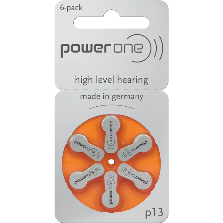 Powerone Varta P 13 (60 Stück, 310mAh, 1,4V) Hörgerätebatterie PR48