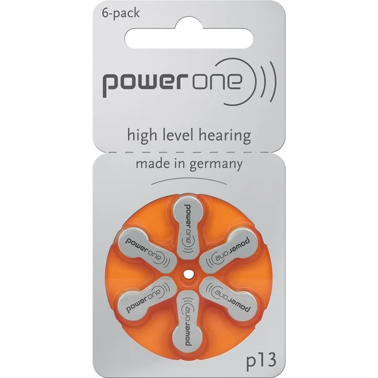 Powerone Varta P 13 (60 Stück, 310mAh, 1,4V) Hörgerätebatterie PR48