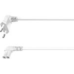 Hama Euro-Netzkabel (2-polig, 5 m, beidseitig 90 Grad gewinkelt, Netzstecker auf Euro 8 Doppelbuchse mit Schutzkontakt, Stromkabel) weiß