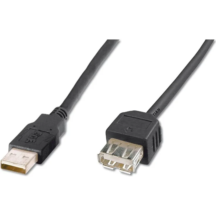 Planet ASSMANN Basic - USB-Verlängerungskabel - USB Typ A, 4-polig (M) - USB Typ A, 4-polig (W) - 3 m (USB/USB 2.0) - geformt - Schwarz (AK-300200-030-S) - Preisvergleich – Bild 1