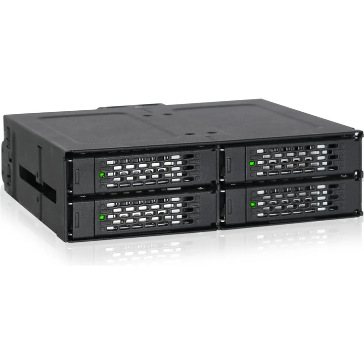 ICY DOCK SATA Hot Swap Wechselrahmen für 4X 2,5 Zoll (6,4cm) SSD-HDD - Vollmetall ToughArmor MB607SP-B – Bild 1