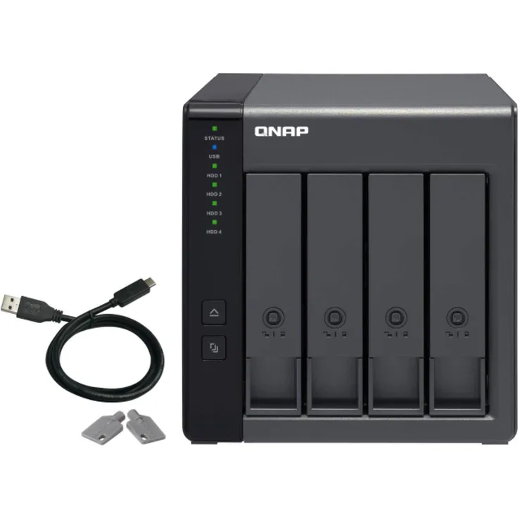 Qnap TR-002 Festplattengehäuse mit 2 Einschüben Schwarz schwarz 4 Bay