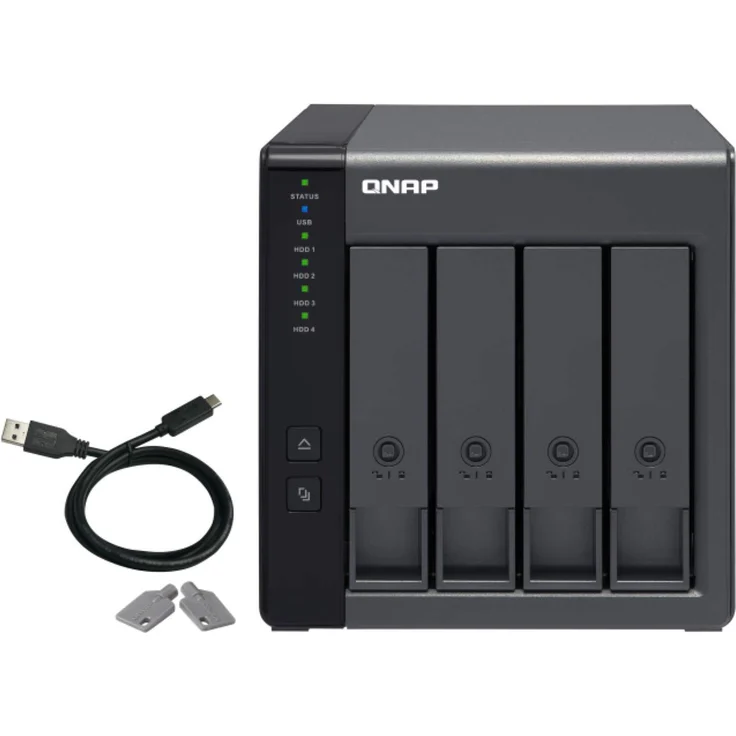 Qnap TR-002 Festplattengehäuse mit 2 Einschüben Schwarz schwarz 4 Bay
