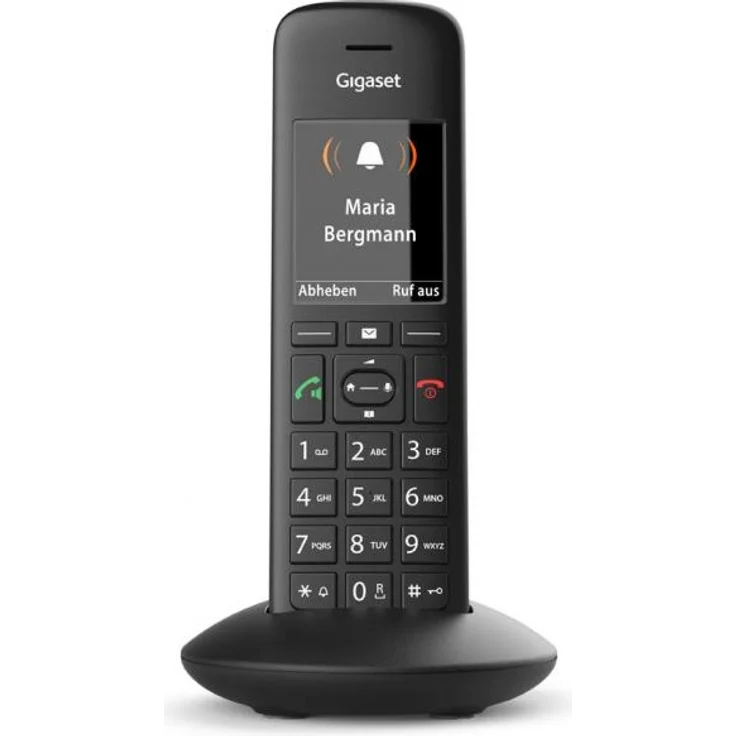 Gigaset C570HX Universal-Mobilteil, das schnurlose IP-Telefon (zum Anschluss an Ihren Router oder Basisstation, einfache Bedienung dank Farbdisplay und großer Nummernanzeige) schwarz – Bild 1