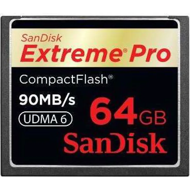 SanDisk Extreme Pro CompactFlash 64GB Speicherkarte (bis zu 160MB-s lesen)