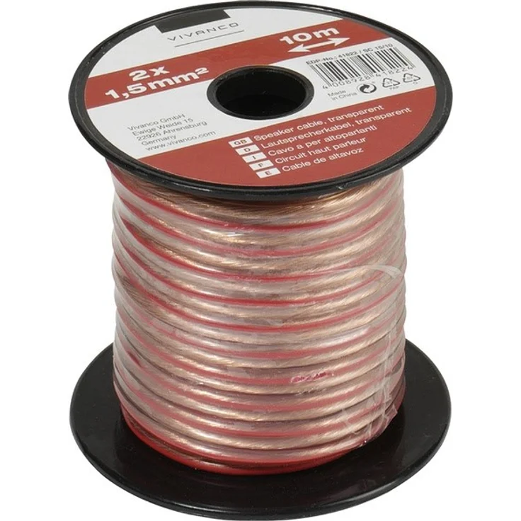 Lautsprecherleitung (10m) transparent