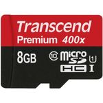 Transcend TS8GUSDCU1 Class 10 Premium microSDHC 8GB Speicherkarte UHS-I