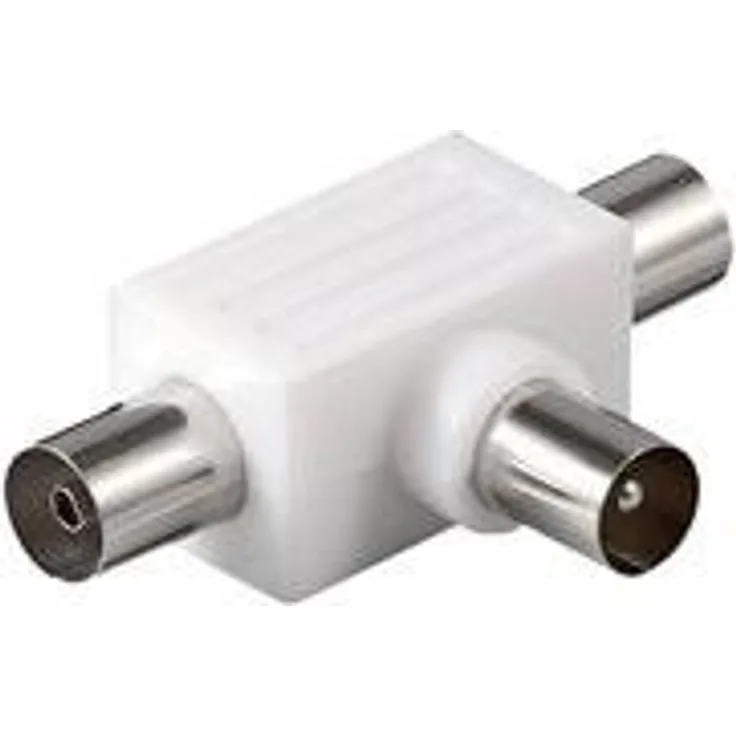 2 Geräte Verteiler (RF), Plastik Gehäuse - 2 x Koaxial-Kupplung>Koaxial-Stecker