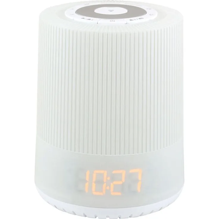Soundmaster UR230WE Colourful LED Nightlight Radiowecker (UR230WE) weiß