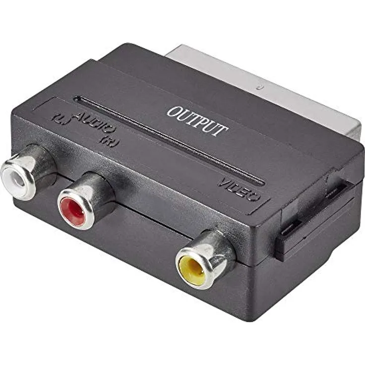 SpeaKa Professional SCART / Cinch Adapter [1x SCART-Stecker - 3x Cinch-Buchse] Schwarz (SP-7870668)