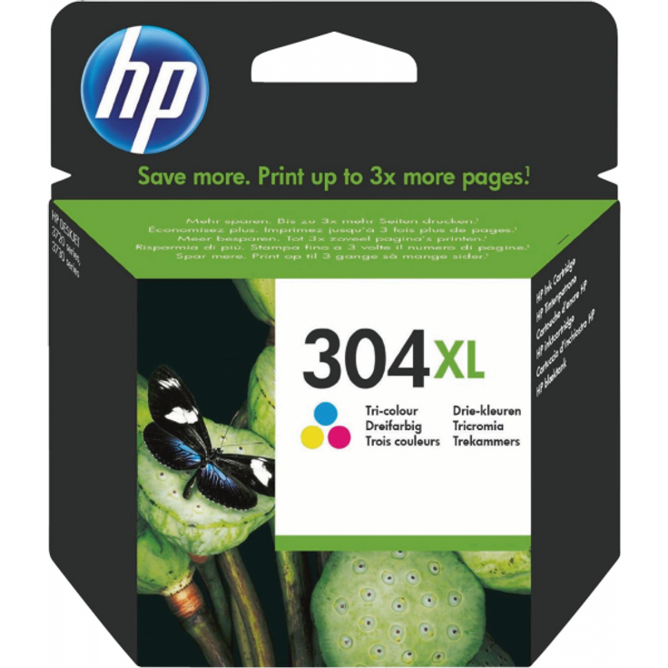 HP 304XL Farbe Original Druckerpatrone mit hoher Reichweite für HP DeskJet 2630, 3720, 3720, 3720, 3730, 3735, 3750, 3760, HP ENVY 5020, 5030, 5032