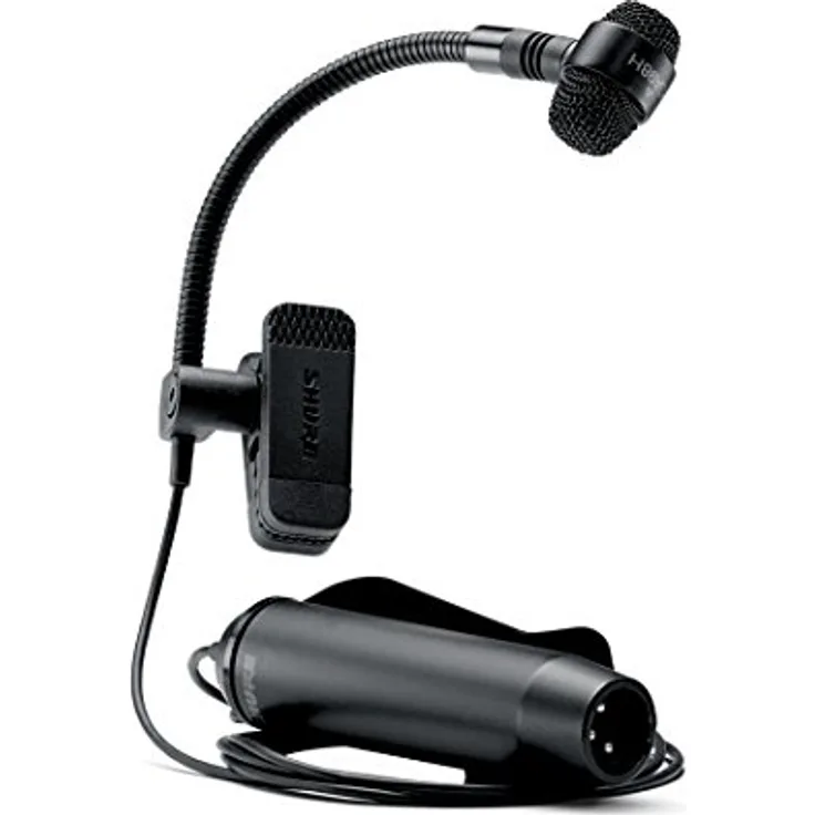 Instrumenten-Kondensatormikrofon Shure PGA98H mit Schwanenhals und Nierencharakteristik, inkl. XLR-Kabel
