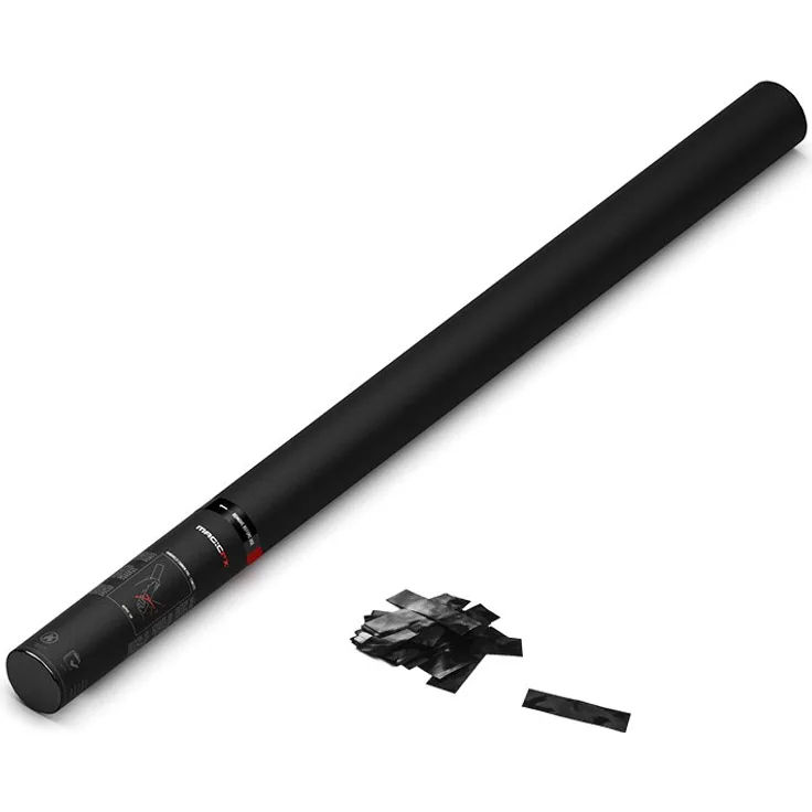 Magic FX Handbetriebene Konfettikanone PRO 80cm - Black Metallic