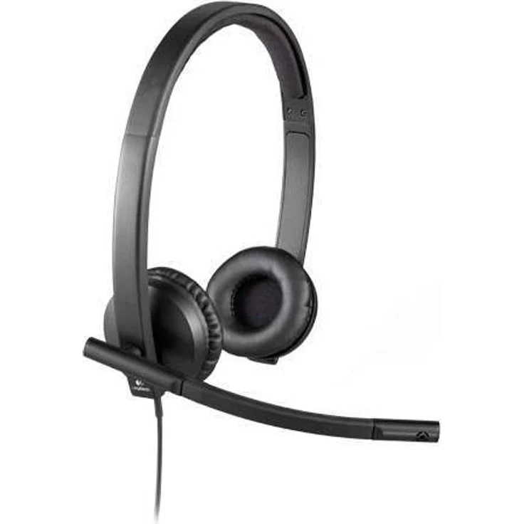 Logitech H570e Kopfhörer mit Mikrofon, Stereo-Headset, Rauschunterdrückung, Lautstärkeregelung und Stummschaltung mit LED-Anzeige am Kabel, Ohrpolster aus Kunstleder, USB-Anschluss, PC-Mac-Laptop – Bild 1